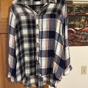 Black and White Plaid Shirt
